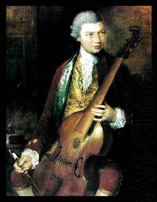 Thomas Gainsborough Portrait of the Composer Carl Friedrich Abel with his Viola da Gamba oil painting picture